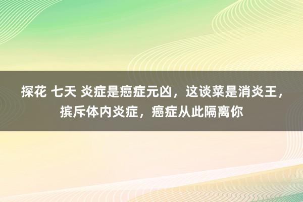 探花 七天 炎症是癌症元凶，这谈菜是消炎王，摈斥体内炎症，癌症从此隔离你
